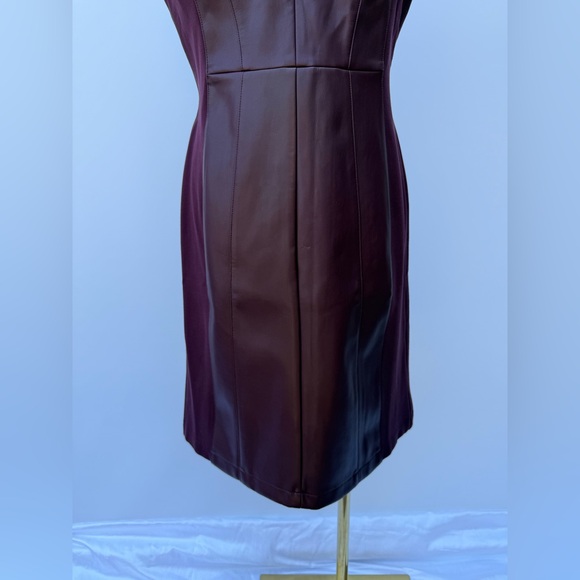 International Concepts / INC Women’s Faux Leather Panel Midi Dress SZ 10 Petite - Picture 8 of 17
